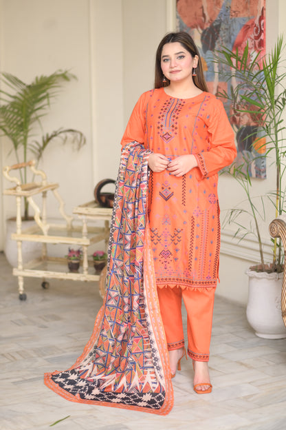 ZOHRA- 3PC STITCHED